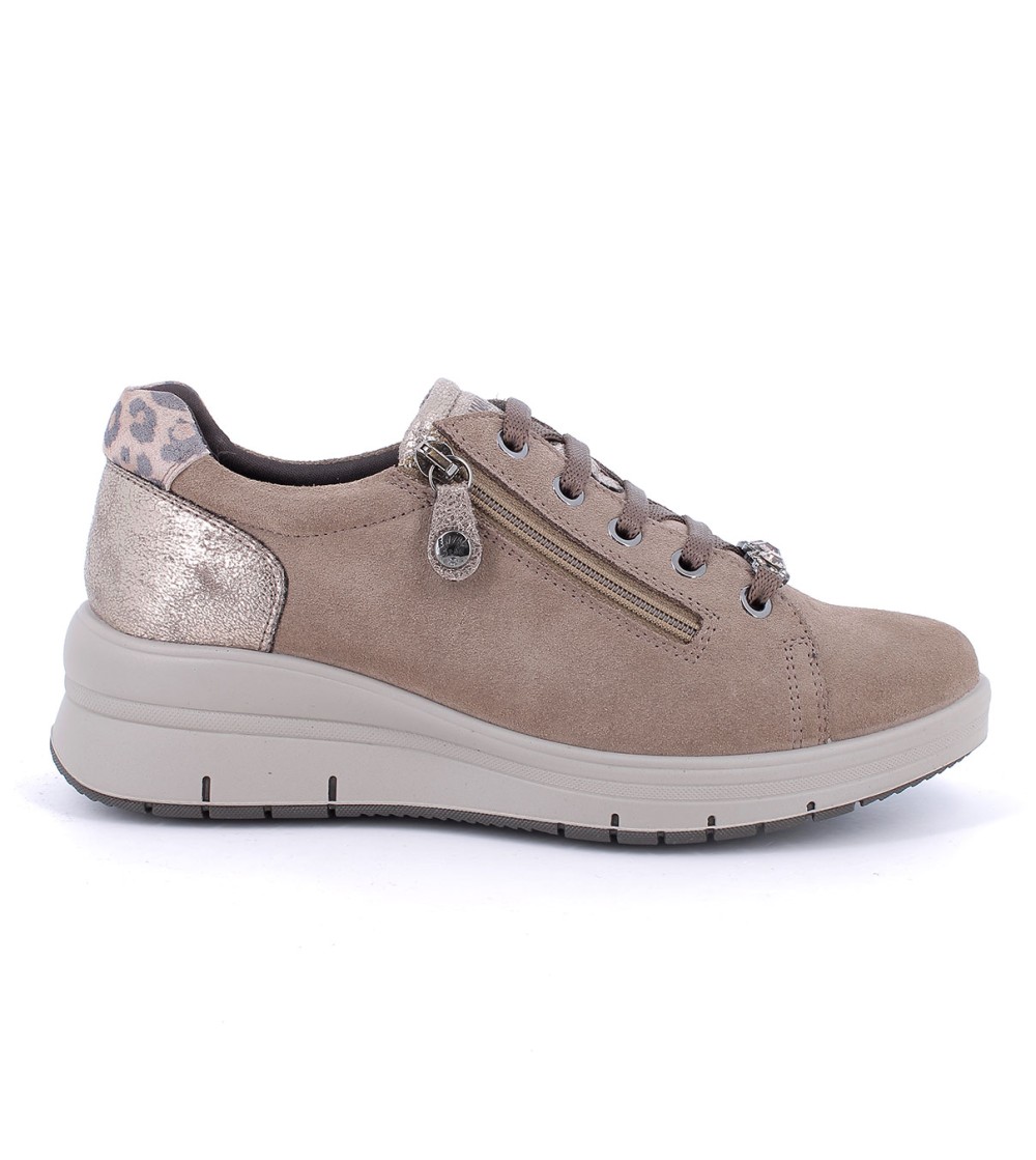 Enval Soft Sneakers Zeppa Zip Plantare Memory Estraibile Fango