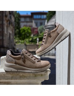Enval Soft Sneakers Zeppa Zip Plantare Memory Estraibile Fango