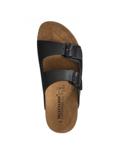Valleverde Ciabatta Biosoft Doppia Fibbia Nero