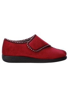 Loren Pantofola Chiusa Morbida Calda con Strappo Bordeaux