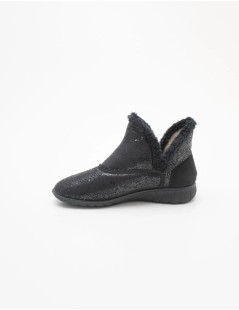 Loren Tronchetti Elasticizzati Eco Peluche Plantare Estraibile Nero