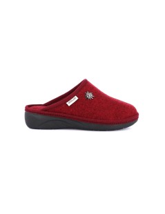 Grunland Ciabatta Zeppa Collo Alto con Spilla Bordeaux