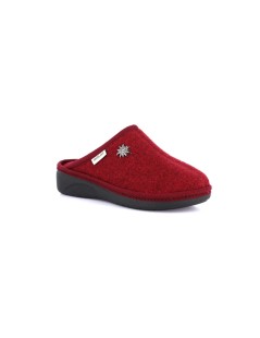 Grunland Ciabatta Zeppa Collo Alto con Spilla Bordeaux