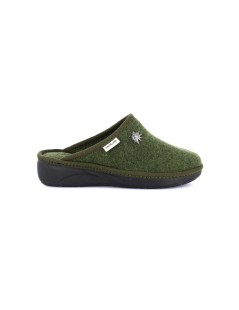 Grunland Ciabatta Zeppa Collo Alto con Spilla Verde