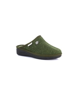 Grunland Ciabatta Zeppa Collo Alto con Spilla Verde