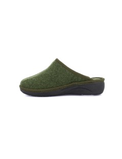 Grunland Ciabatta Zeppa Collo Alto con Spilla Verde