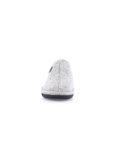 Grunland Ciabatta Zeppa Collo Alto con Spilla Grigio