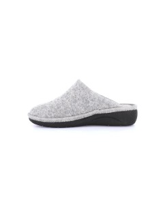 Grunland Ciabatta Zeppa Collo Alto con Spilla Grigio