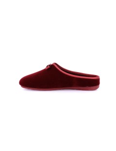 Grunland Ciabatta Velluto Scollo V Fiocco Plantare Estraibile Bordeaux