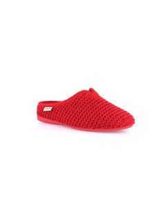 Grunland Ciabatta Tessuto Zeppa Scollo Plantare Estraibile Rosso