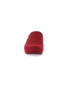 Grunland Ciabatta Zeppa Media Plantare Pelle Elastico Collo Bordeaux