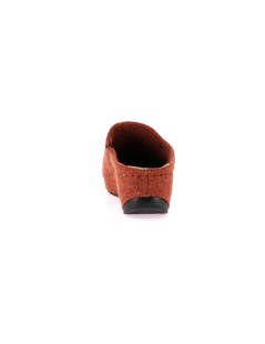 Grunland Ciabatta Zeppa Media Plantare Pelle Elastico Collo Mattone