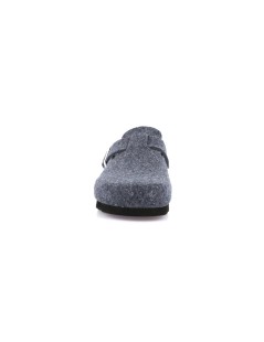 Grunland Ciabatta Boston Zeppa Media Sughero Plantare Pelle Blu