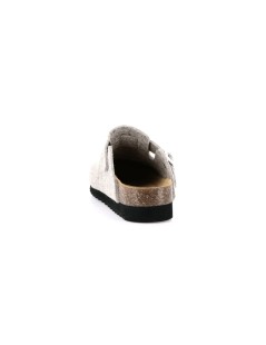 Grunland Ciabatta Boston Zeppa Media Sughero Plantare Pelle Taupe