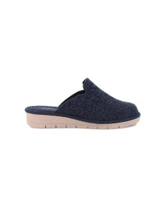 Grunland Ciabatta Zeppa Feltro Plantare Memory Fiore Blu