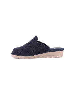 Grunland Ciabatta Zeppa Feltro Plantare Memory Fiore Blu