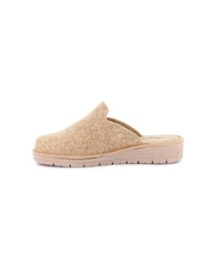 Grunland Ciabatta Zeppa Feltro Plantare Memory Fiore Beige