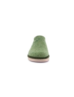 Grunland Ciabatta Zeppa Feltro Plantare Memory Fiore Verde
