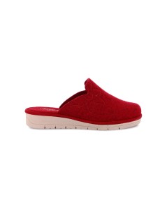Grunland Ciabatta Zeppa Feltro Plantare Memory Fiore Bordeaux