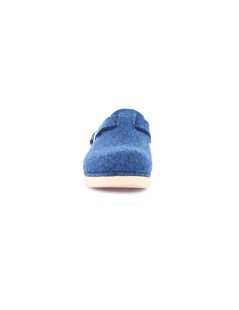 Grunland Ciabatta Zeppa con Fibbia Regolabile Fondo Antiscivolo Blu