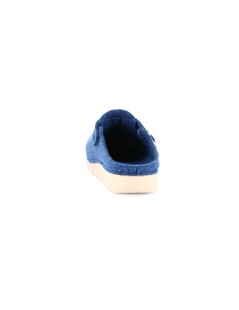 Grunland Ciabatta Zeppa con Fibbia Regolabile Fondo Antiscivolo Blu
