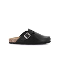 Grunland Sabot Boston Fondo Sughero Fibbia Regolabile Nero