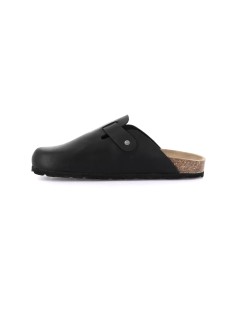 Grunland Sabot Boston Fondo Sughero Fibbia Regolabile Nero