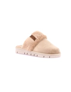 Grunland Ciabatta Velluto Interno Pelliccia Beige