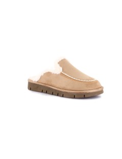 Grunland Ciabatte Camoscio Interno Pelliccia Beige