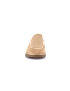 Grunland Ciabatte Camoscio Interno Pelliccia Beige
