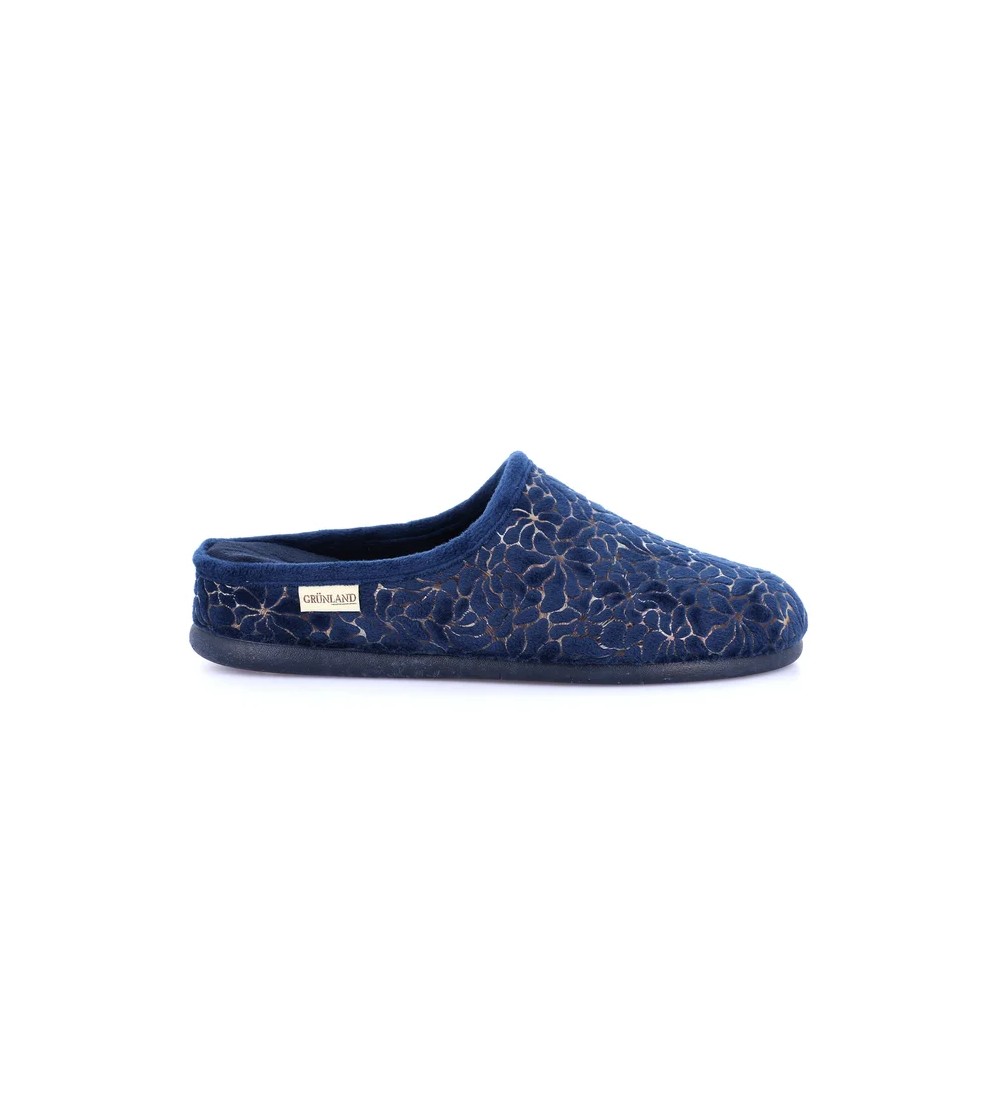 Grunland Ciabatta Flessibile Interno Tessuto Morbido Blu
