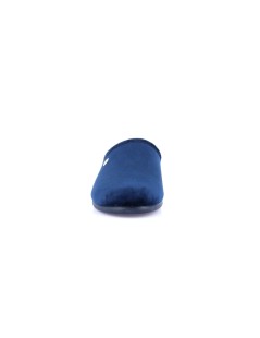 Grunland Ciabatta Zeppa Velluto Plantare Sughero Foderato Blu