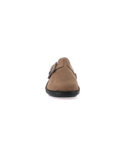 Grunland Ciabatta Pelle Fibbia Regolabile Plantare Estraibile Marrone