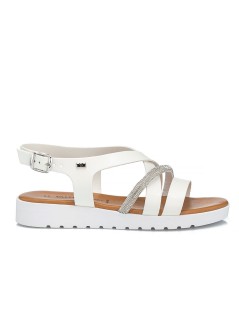 Valleverde Sandali Zeppa Intreccio Strass Bianco