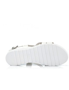 Valleverde Sandali Zeppa Intreccio Strass Bianco