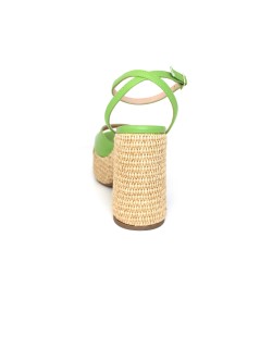 Lorenzo Mari Sandalo Zeppa Tacco Corda Kiwi