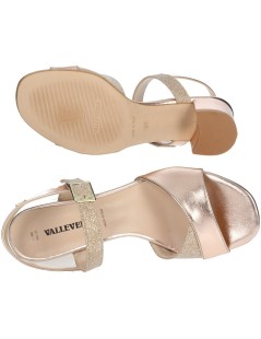 Valleverde Sandalo Tacco Medio Braccialetto Notturno Cipria