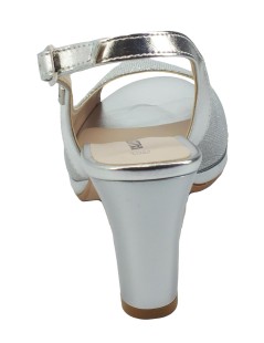 Valleverde Sandalo Cerimonia Plateau Glitter Laminato Silver