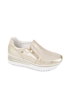 Valleverde Slipon Zeppa Media Zip Vaschetta Oro