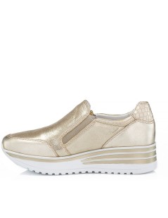 Valleverde Slipon Zeppa Media Zip Vaschetta Oro