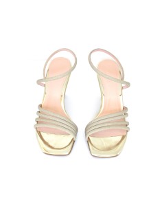 Lorenzo Mari Sandalo Anello Caviglia Glitter Platino