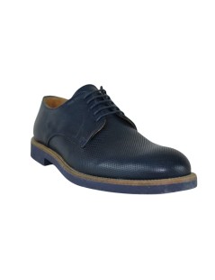 Valleverde Stringate Derby Traforate Liscio con Guardolo Blu