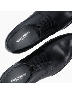 Valleverde Stringate Derby Liscio Tacco Nero
