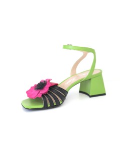 Emanuela Passeri Sandalo Braccialetto Fiore Fucsia Verde