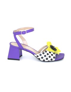 Emanuela Passeri Sandalo Braccialetto Fiore Giallo Viola