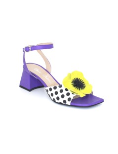 Emanuela Passeri Sandalo Braccialetto Fiore Giallo Viola