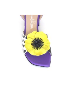 Emanuela Passeri Sandalo Braccialetto Fiore Giallo Viola