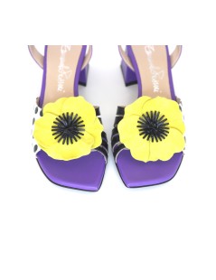 Emanuela Passeri Sandalo Braccialetto Fiore Giallo Viola