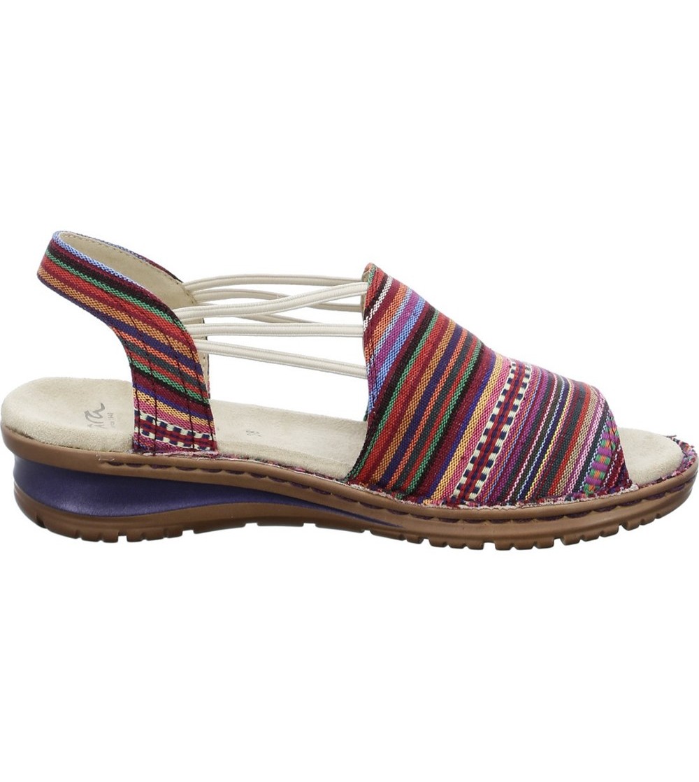 Ara Shoes Sandalo Fascia Righe Multi Multicolor