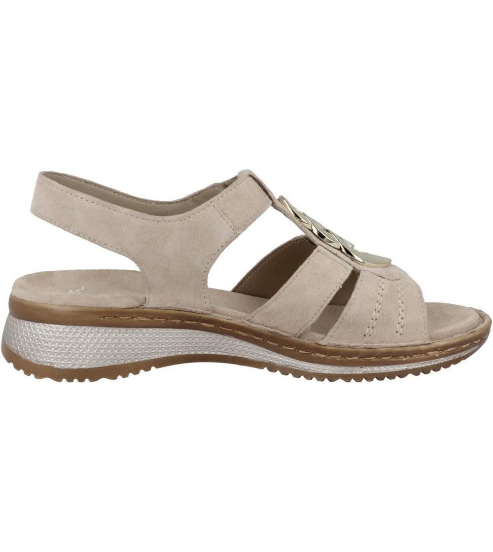 Ara Shoes Sandalo Gabbietta con Anelli e Velcro Sabbia